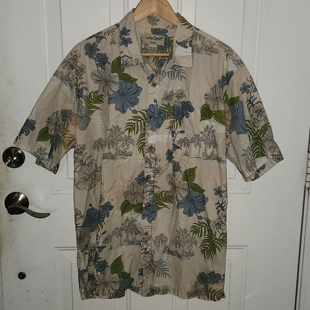 Vintage Cooke Street Honolulu Aloha Hawaiian Floral Shirt XL